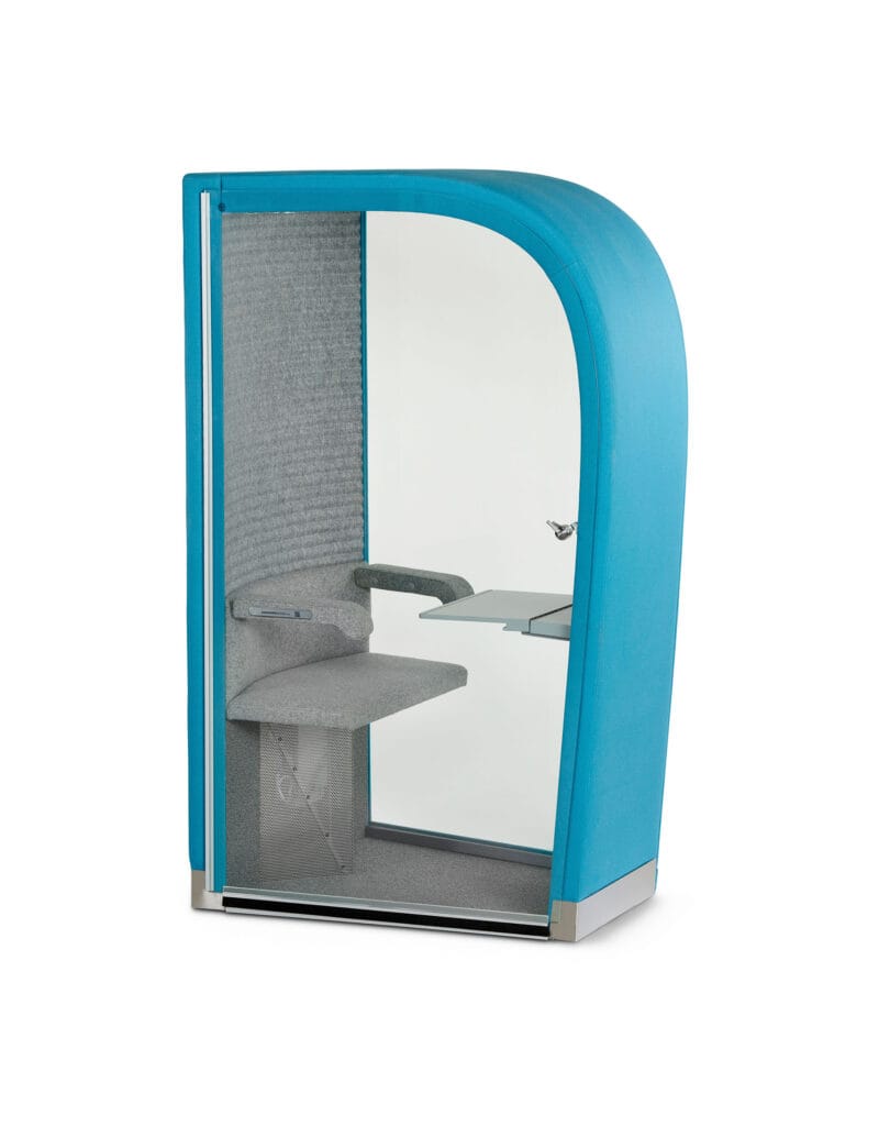 Blue sshhh 1 acoustic phone booth